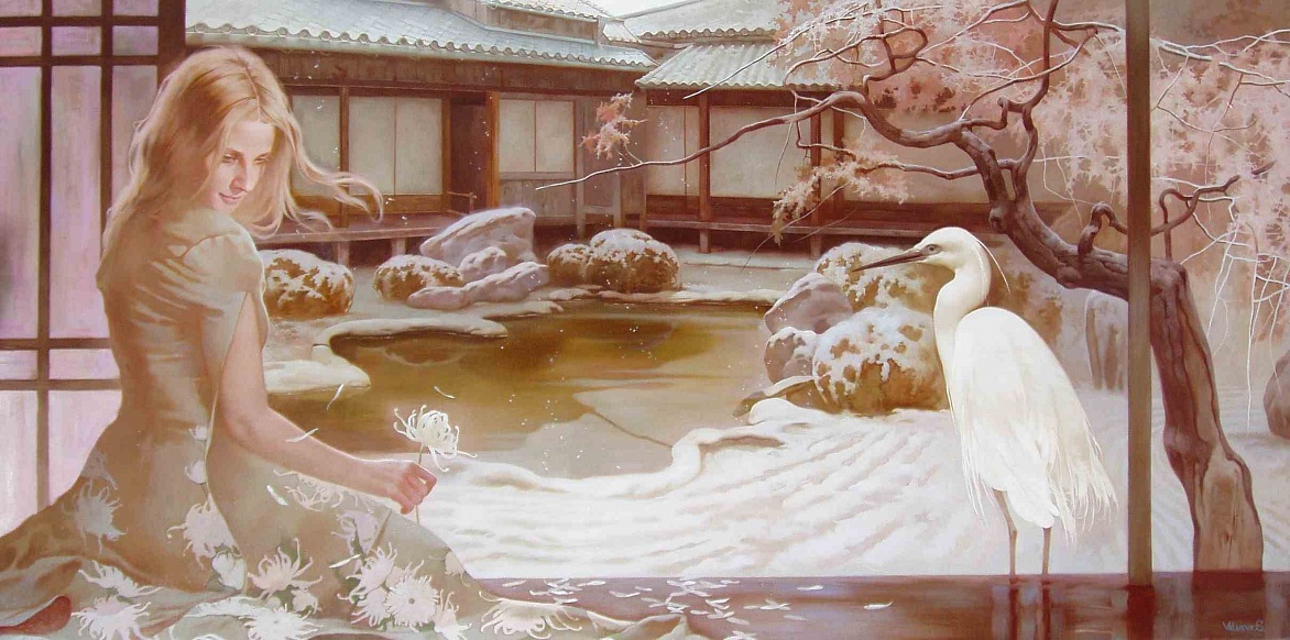 Хризантема - 65х130 х.м., 2008 |  Chrysanthemum 65х130 х.м., 2008