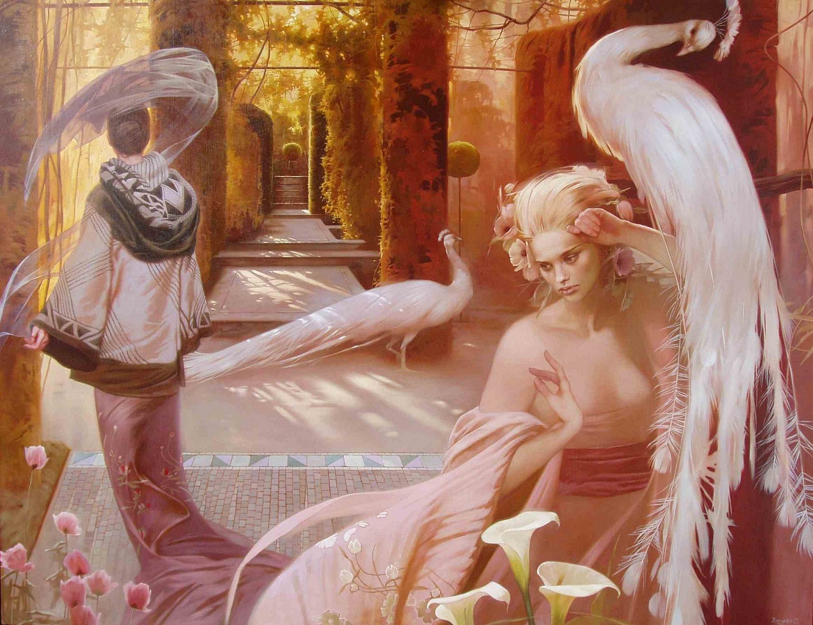 Тайный сад - 100х130 х.м., 2002 | Secret garden 100х130 х.м., 2002