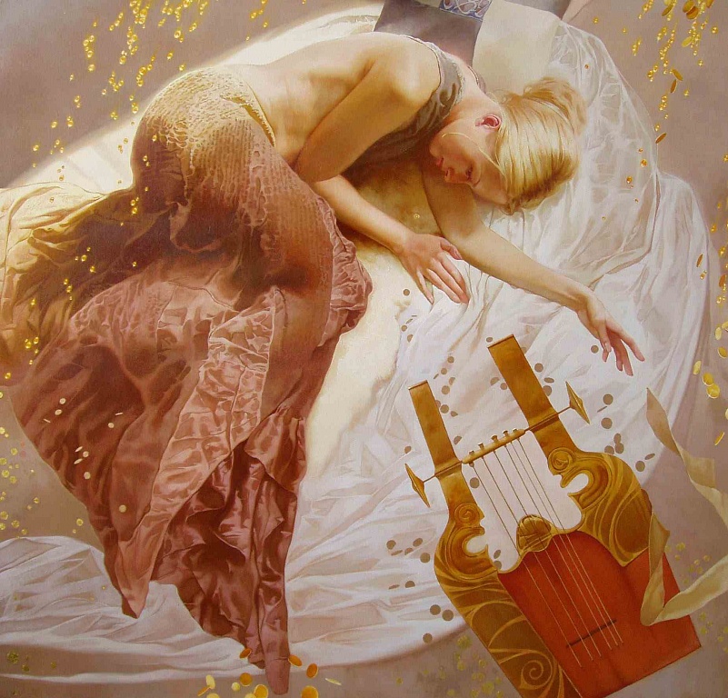 Золотой дождь - 95х100см х.м., 2004 |  Shower of gold 95х100см х.м., 2004