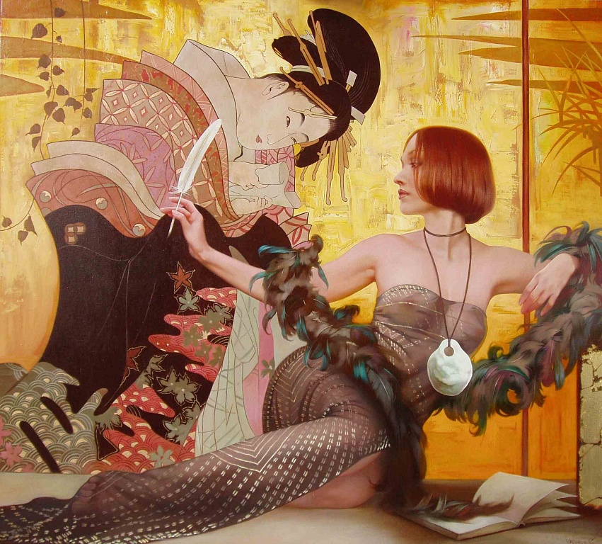 Поэтессы - 90х100 х.м., 2007 |  Poetesses 90х100 х.м., 2007