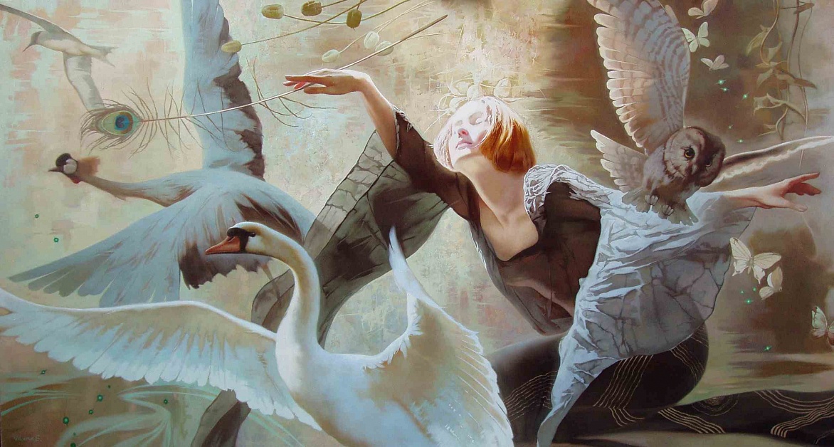 Полёт - 75х140см х.м., 2008 |  Flight 75х140см х.м., 2008