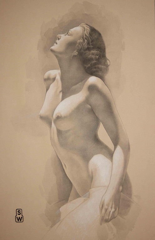 К свету 68,5х42 акварель, 2014 |  To the light, watercolor