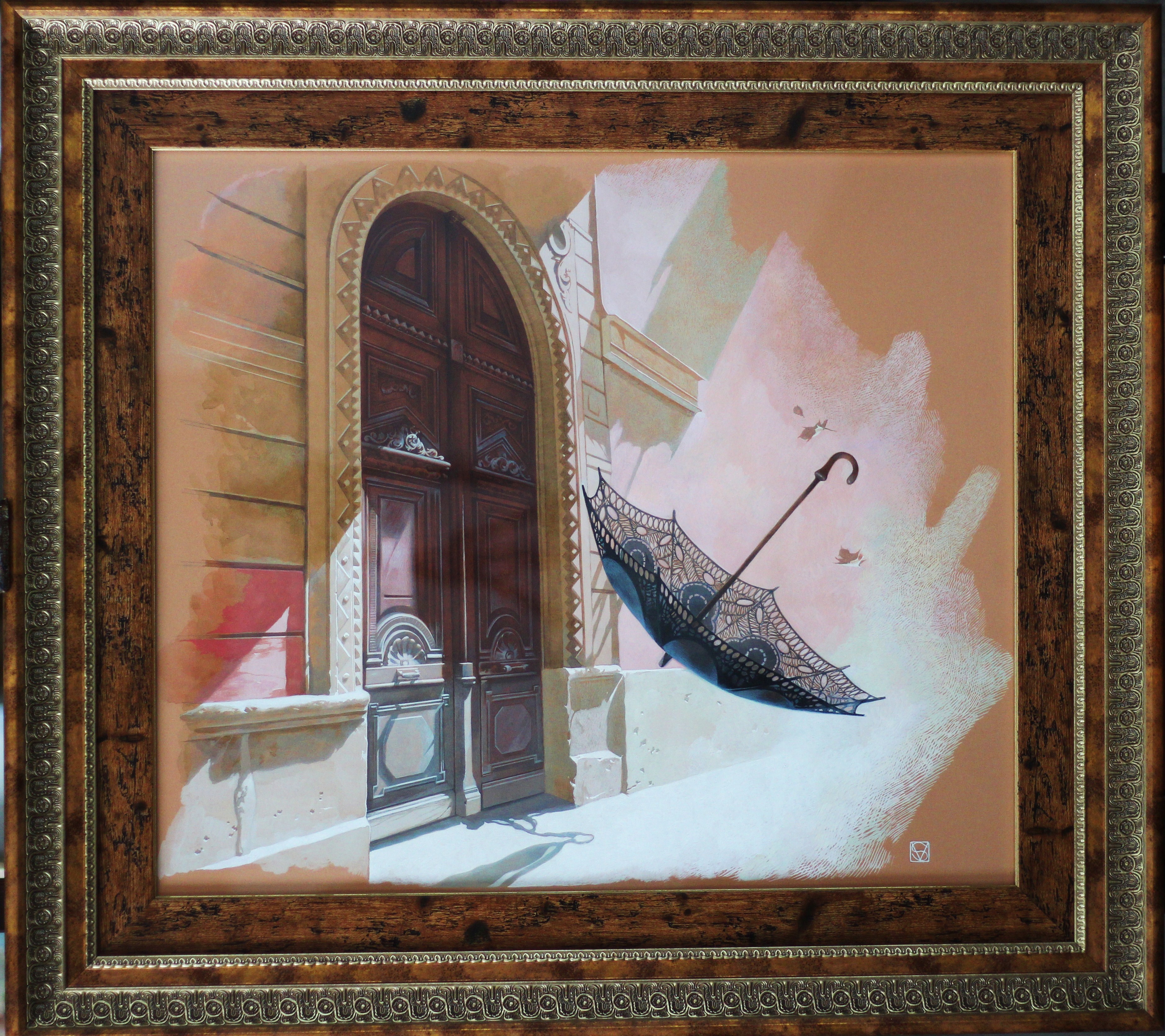 Испания Валенсия-57х64см. акв.картон, белила 2016  | Spain, Valencia 57x64